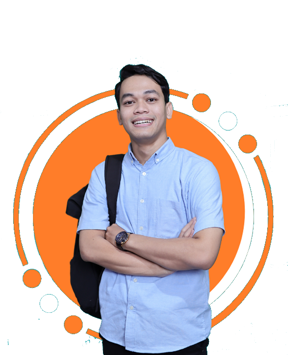 Student with backpack